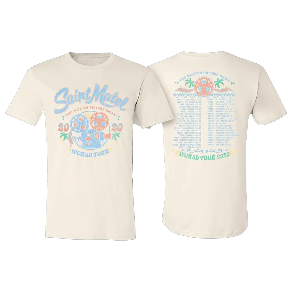 Saint Motel 2020 World Tour Tee Front and Back
