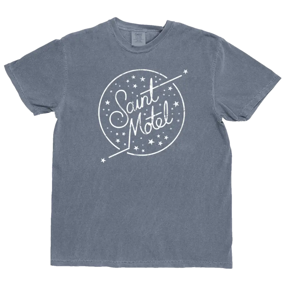 Limited Edition Star Logo Tee - Garment-Dyed Heavyweight T-Shirt / Blue Jean / S - Saint Motel merch